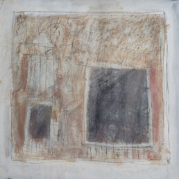 Azione e riflessione, 1995, tecnica mista su carta / mixed media on paper, 80x80 cm