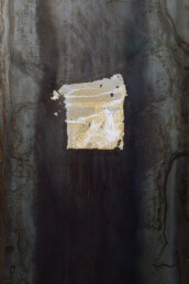Rivelazione 1995 tecnica mista su lastra di metallo / mixed media on sheet metal 200×100 cm
